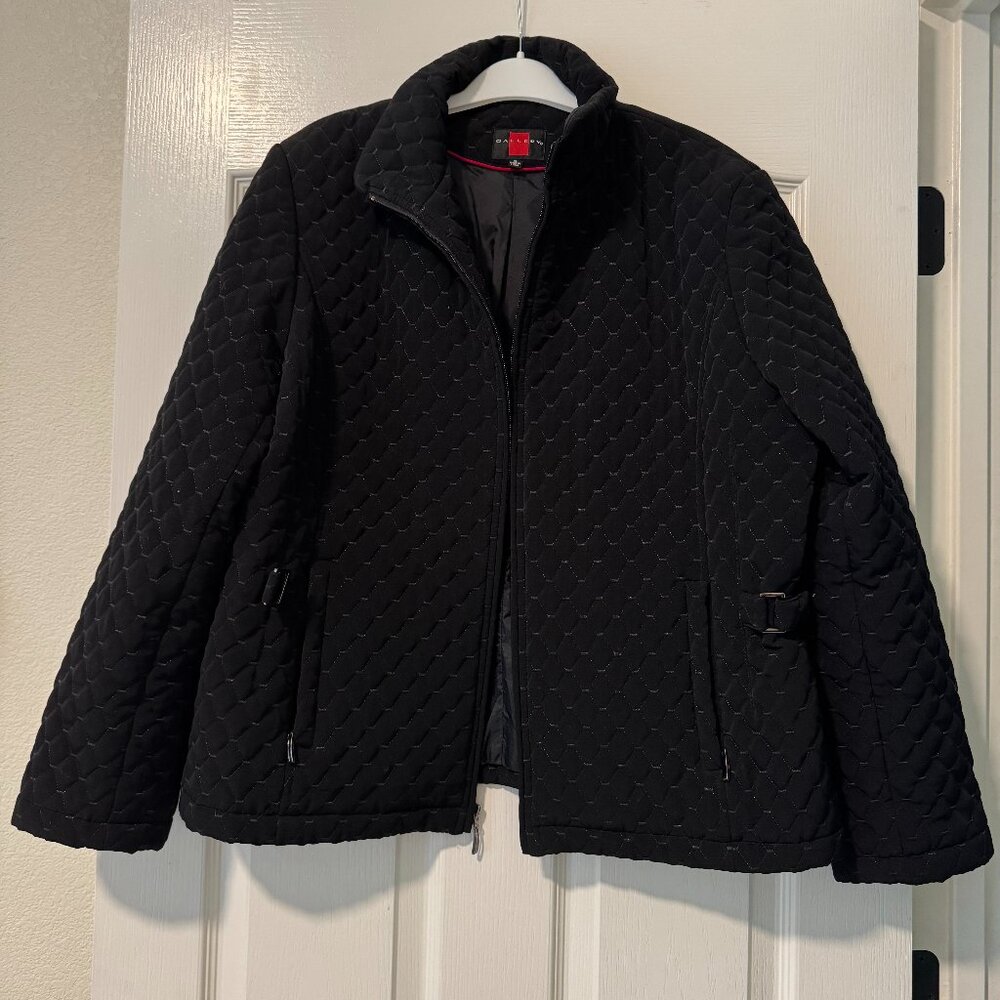 Gallery Black Quilted Jacket | Size XL | A-Line Silhouette